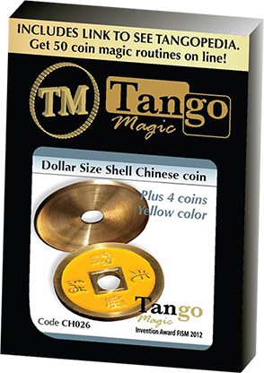 картинка Dollar Size Shell Chinese Coin (Yellow) by Tango Magic (CH026) от магазина Одежда+