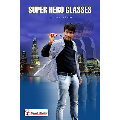 Super Hero Glasses (Blue) by Sumit Chhajer - Trick