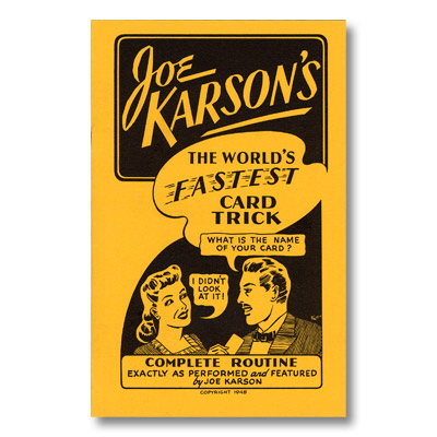 картинка World's Fastest Card Trick by Joe Karson - Book от магазина Одежда+