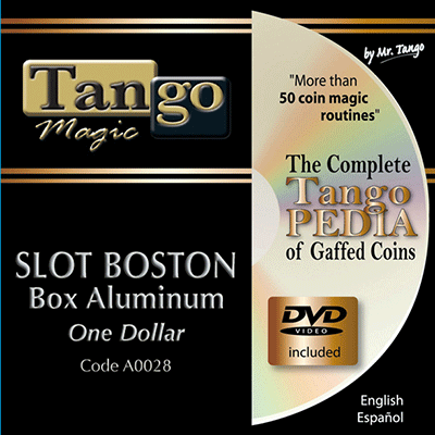 картинка Slot Boston Coin Box (Aluminum w/DVD)(A0028) One Dollar by Tango Magic - Tricks от магазина Одежда+