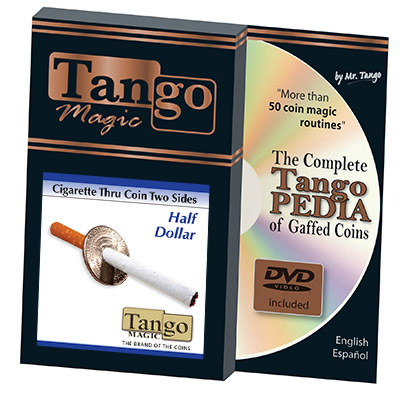 Cigarette Through Half Dollar (Two Sided w/DVD) (D0015)by Tango - Trick