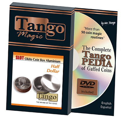 Slot Okito Box Half Dollar Aluminum (w/DVD) by Tango -Trick (A0015)