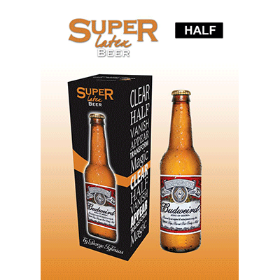 Super Latex Brown Beer Bottle (Half) by Twister Magic