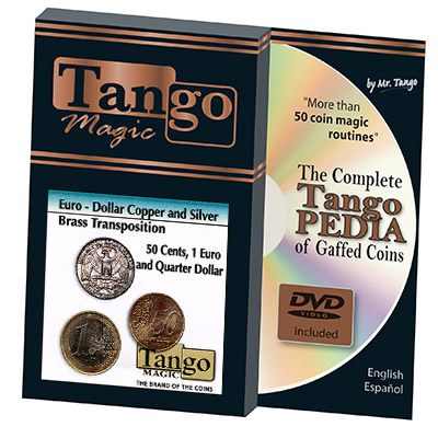 Euro-Dollar Silver/Copper/Brass Transposition (w/DVD)(ED005) by Tango- Trick