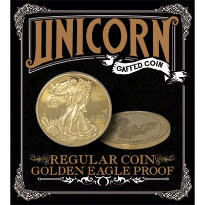 Regular coin; Gold Eagle Proof by Unicorn Gaffed Coin - Trick