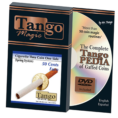 Cigarette Through (50 Cent Euro, One Sided w/DVD) E0009 by Tango - Trick