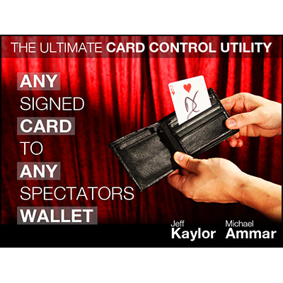 Any Card to Any Spectator's Wallet - BLACK (DVD and Gimmick) By Jeff Kaylor and Michael Ammar - DVD