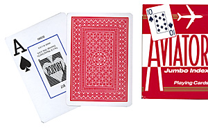картинка Cards Aviator Jumbo Index Poker Size (Red) от магазина Одежда+