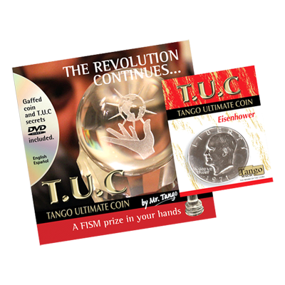 картинка Tango Ultimate Coin (T.U.C)(D0109)Eisenhower Dollar with instructional DVD by Tango - Trick от магазина Одежда+
