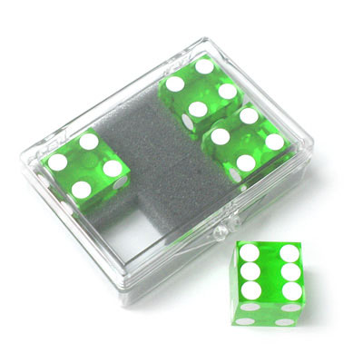 картинка Dice 4-pack green Near-precision 19mm (casino) от магазина Одежда+