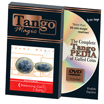 Balancing Coin (1 Euro w/DVD) by Tango Magic- Trick (E0049)