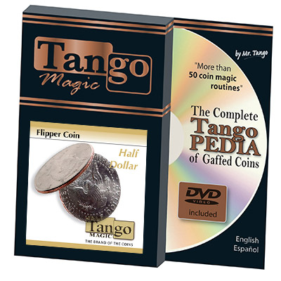 картинка Flipper Coin Half Dollars (w/DVD) (D0039) by Tango Magic - Trick от магазина Одежда+
