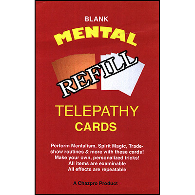 картинка Refill (BLANK) Mental Telepathy Cards by Chazpro Magic - Trick от магазина Одежда+